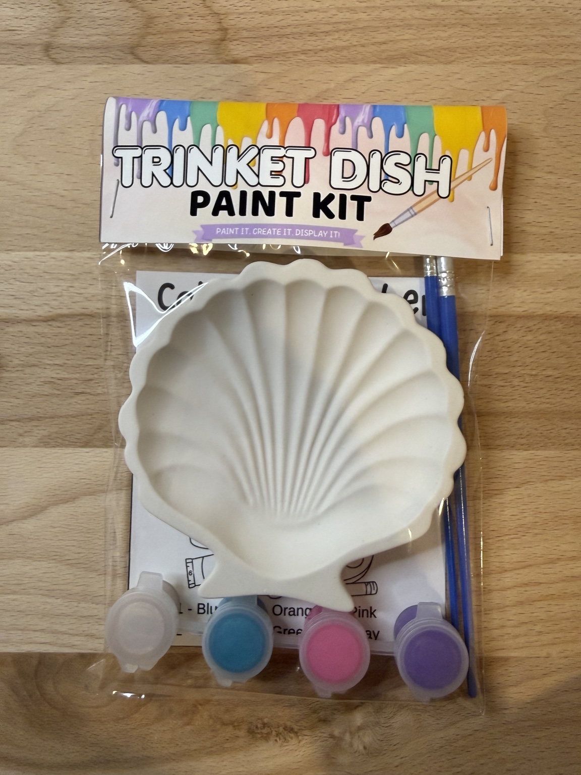 Shell trinket dish paint kit